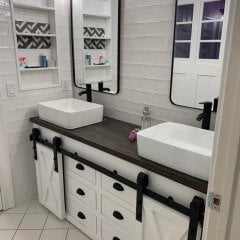 MountainAsh Ahşap Büyük Banyo Dolabı