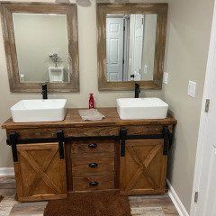 MountainAsh Ahşap Büyük Banyo Dolabı