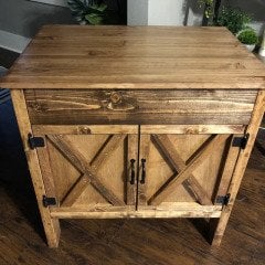 BlackSpruce Ahşap Dolaplı Banyo Tezgahı