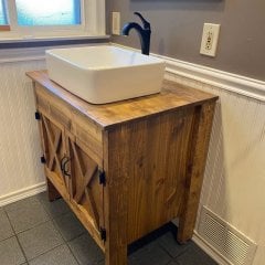 WhiteSpruce Ahşap Banyo Tezgahı Dolaplı ve Renk Seçenekli