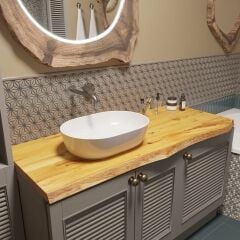 Paulownia Ahşap Banyo Tezgahı