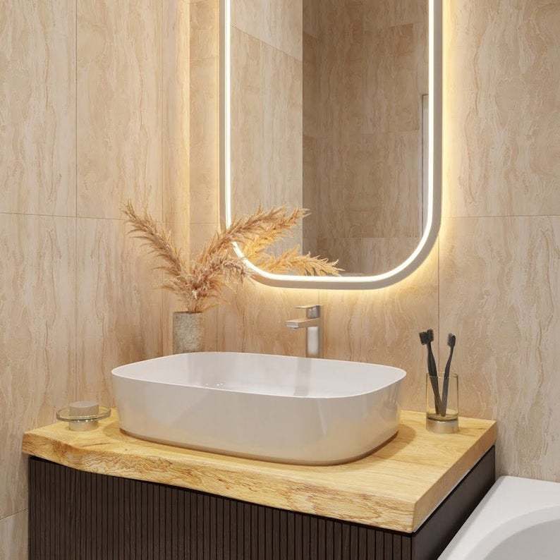 Paulownia Ahşap Banyo Tezgahı