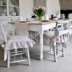 YellowPoplar Kütük Mutfak Masası Torna Ayak