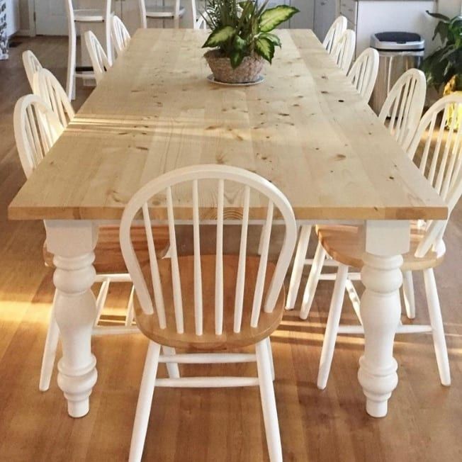 Sweetgum Ahşap Yemek Masası Torna Ayaklı