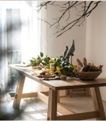 Masif Ahşap Salon Masası Habitat