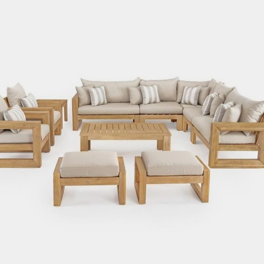 FeverTree Doğal Ahşap Bahçe Mobilya Oturma Grubu