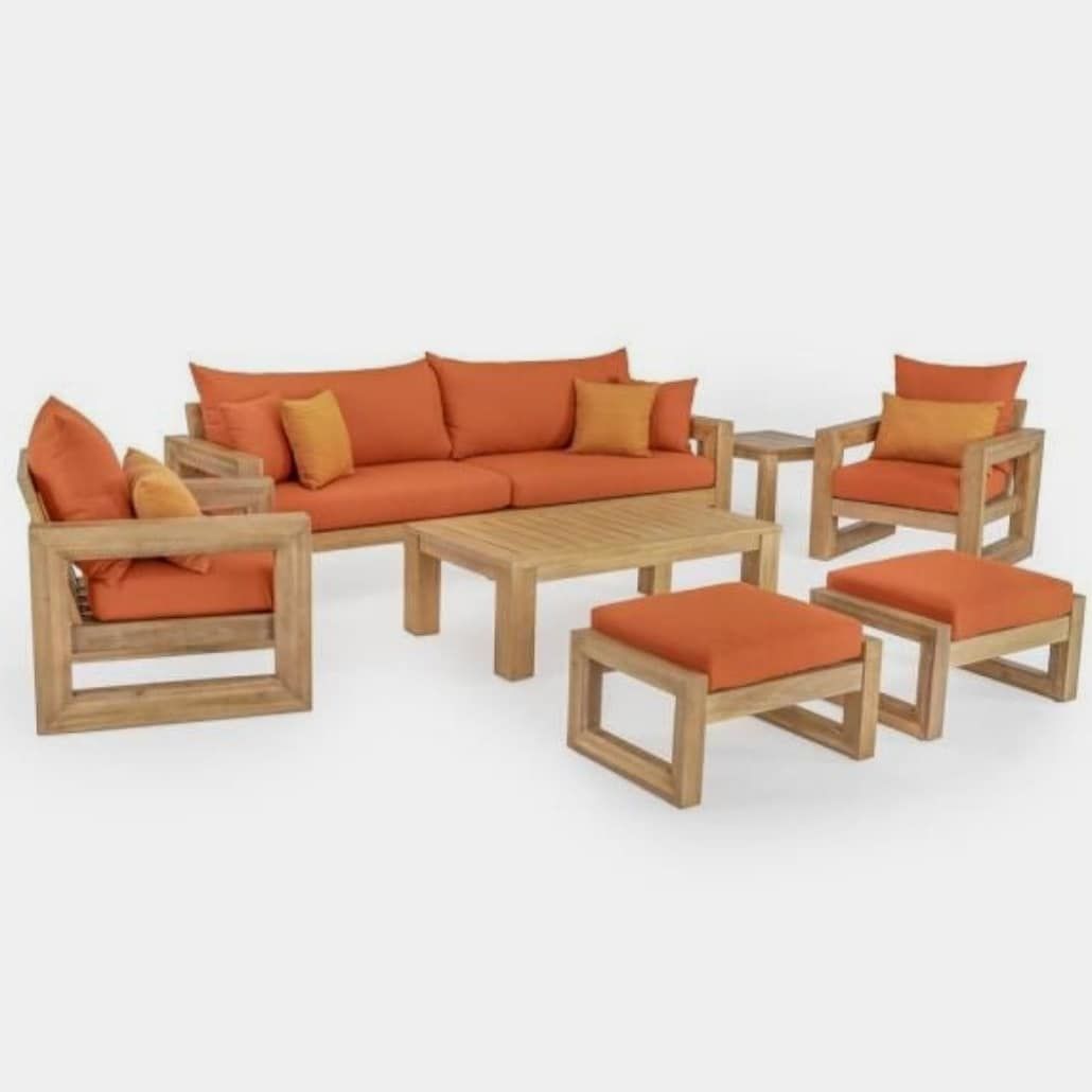 FalseAcacia Masif Ahşap Bahçe Mobilya Oturma Grubu