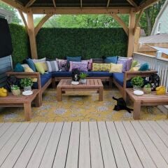 EmpressTree Masif Bahçe Mobilya Oturma Grubu