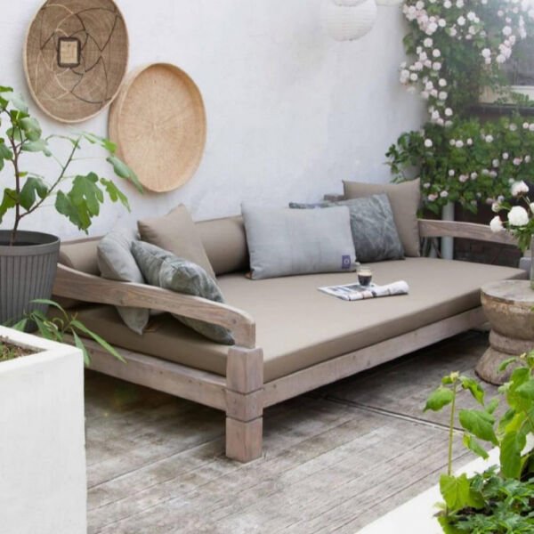 EasternRedcedar Doğal Ahşap Bahçe Mobilyası Kanepe