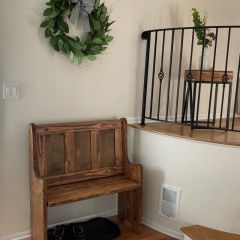 Doğal Ahşap Bench - Dekoratif Giriş Ahşap Oturak Hallway