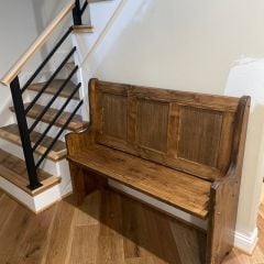 Bench Giriş Ahşap Oturak Dekoratif Doğal Ahşap Hall