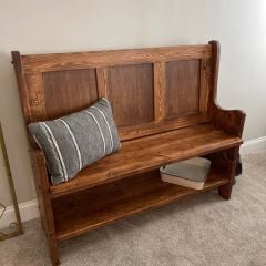 Bench Giriş Ahşap Oturak Dekoratif Doğal Ahşap Hall Genişlik 35 cm  Uzunluk,120 cm     Yükseklik, 40 cm