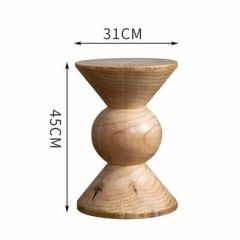 AvocadoTree İskandinav Ahşap Torna Yan Sehpa