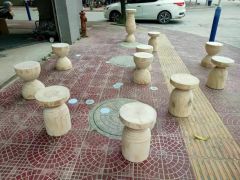 AvocadoTree İskandinav Ahşap Torna Yan Sehpa