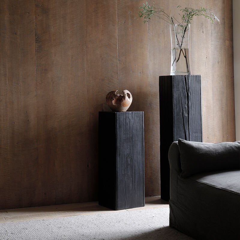 Araucaria Kare Ağaç Dekoratif Yan Sehpa