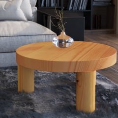 Alstonia Ahşap Yuvarlak Orta Sehpa