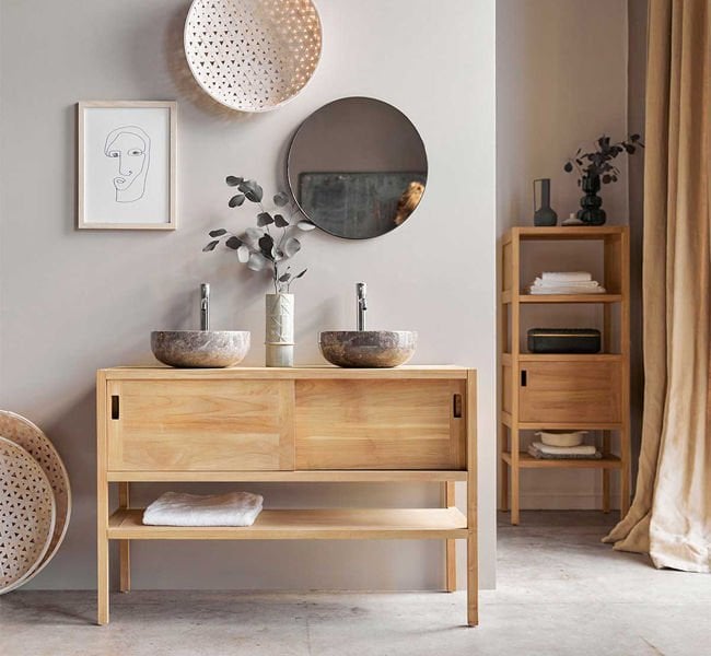 Mulga Organizer Ahşap Banyo Dolabı