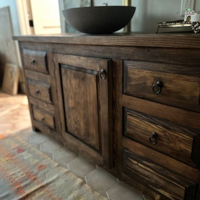 SouthernCatalpa Ahşap Banyo Dolabı