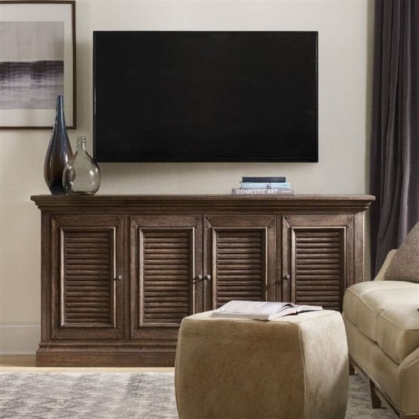 Jatoba Doğal Ahşap Ceviz Eskitme TV Ünitesi