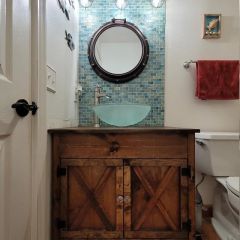 Moringa Ahşap Banyo Tezgahı Dolaplı ve Renk Seçenekli